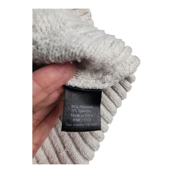 Simply VERA Sweater Women's Medium Gray Ribbed Pullover Designer Cozy Warm - Picture 5 of 7